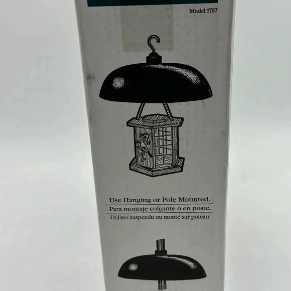 North States TwoWay Squirrel Baffle Protects Bird Feeders Hang or Pole Mount - Picture 3 of 6